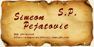 Simeon Pejatović vizit kartica